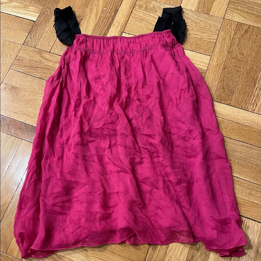 DVF Diane von Furstenberg Pink Marston Silk Top